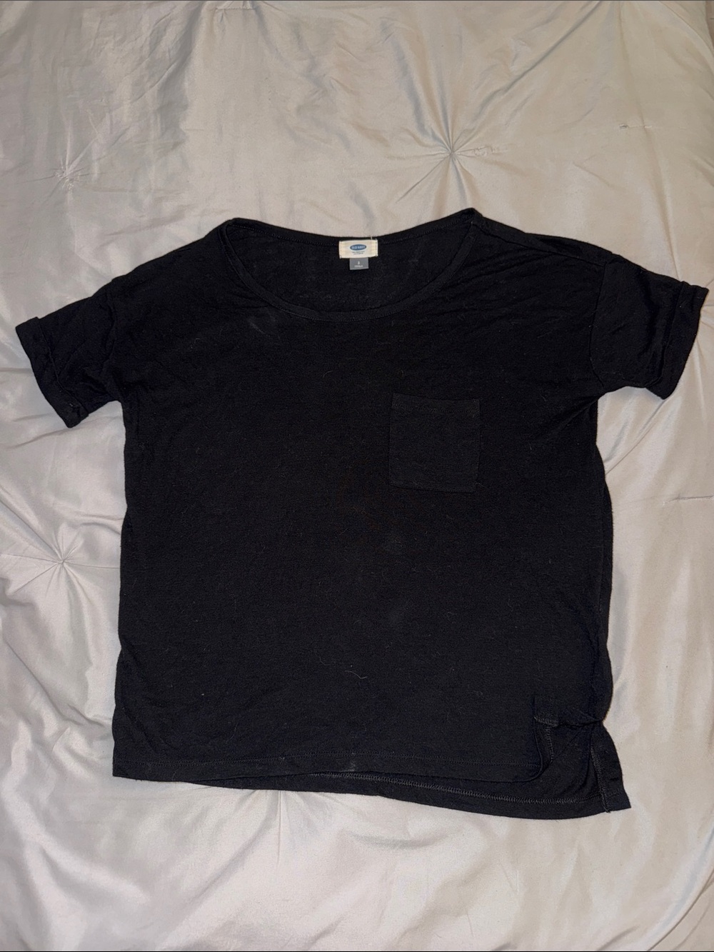 Old Navy Black Short Sleeve Pocket Tee